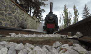 Locomotora vía tren minero de Utrillas